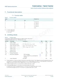 74HC4052N Datasheet Page 6
