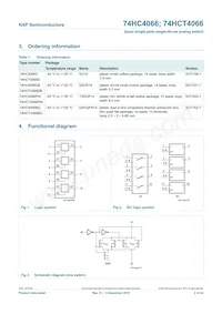 74HC4066PWHL Datasheet Page 3