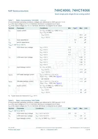 74HC4066PWHL Datasheet Page 8