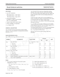74HCT4316N Datasheet Page 2