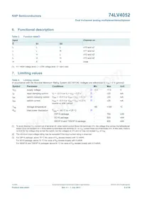 74LV4052N Datasheet Page 5