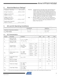 ATF22V10CQZ-20PI數據表 頁面 3