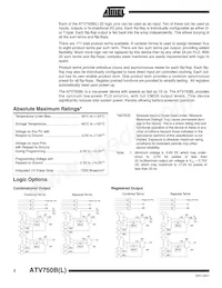 ATV750BL-15LM/883 Datasheet Page 2