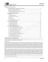 CS4205-KQZR Datenblatt Seite 2