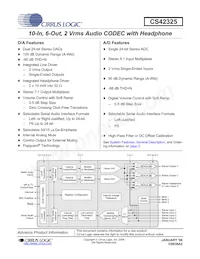 CS42325-CQZR Datasheet Cover