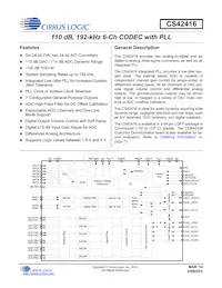 CS42416-CQZ/C1 Datasheet Copertura