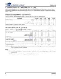CS42418-CQZ/C1 Datasheet Page 6