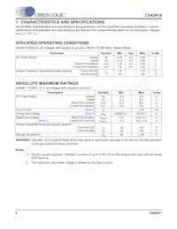 CS42418-DQZR Datasheet Page 6
