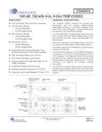 CS42432-DMZR Datenblatt Cover