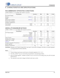 CS42432-DMZR Datasheet Page 13