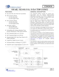 CS42436-DMZR Datasheet Cover