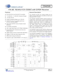 CS42526-DQZR Datenblatt Cover