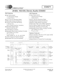 CS4271-DZZR Datasheet Cover