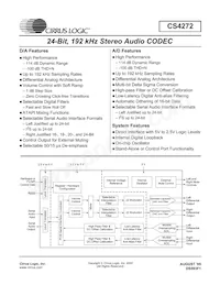 CS4272-DZZR Datasheet Cover