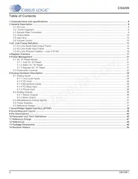 CS4299-BQZR Datasheet Page 2