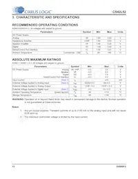 CS42L52-CNZR數據表 頁面 12