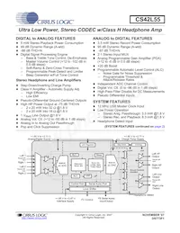 CS42L55-CNZR Datasheet Cover