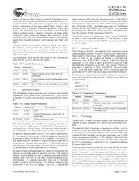 CY7C63923-PVXC數據表 頁面 17