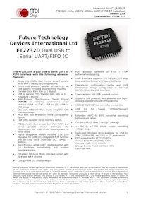 FT2232D-TRAY Datasheet Cover