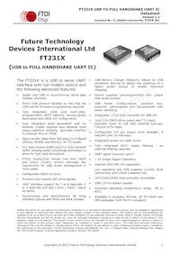 FT231XQ-R Datasheet Cover