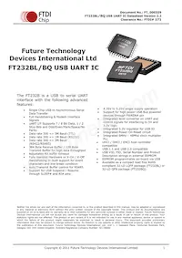 FT232BQ-REEL Datasheet Cover