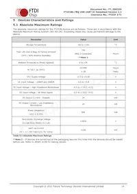 FT232BQ-REEL Datasheet Page 14