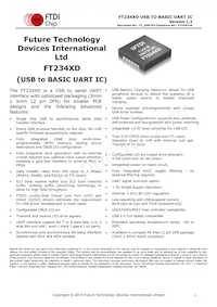 FT234XD-T數據表 封面