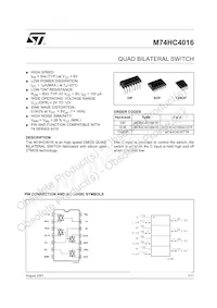 M74HC4016RM13TR Datasheet Cover