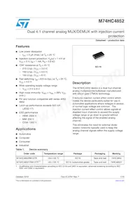 M74HC4852RM13TR Datasheet Copertura