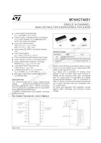 M74HCT4051RM13TR Datasheet Cover