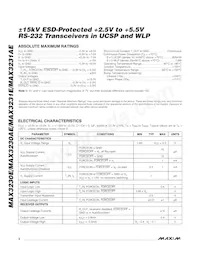 MAX3231AEEWV+T Datasheet Page 2