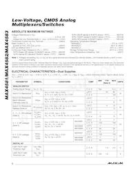 MAX4581AUE/GG8 Datasheet Page 2