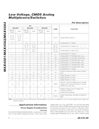 MAX4581AUE/GG8 Datasheet Page 8