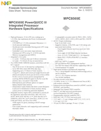 MPC8569VTAUNLB Datenblatt Cover