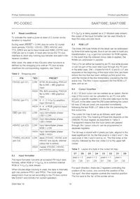 SAA7109E/V1 Datasheet Page 19
