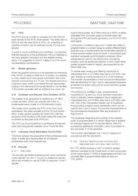 SAA7109E/V1 Datasheet Page 21