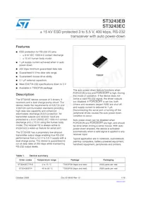 ST3243ECTR-E Datasheet Copertura