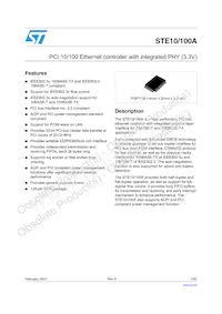 STE10/100A Datasheet Cover