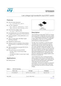 STG3220QTR Datasheet Cover
