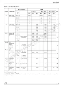 STG3699QTR Datasheet Page 3