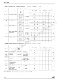 STG3699QTR Datasheet Page 4