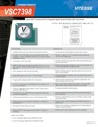VSC7398XYU Datenblatt Cover