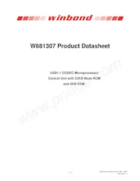 W681307DG數據表 封面