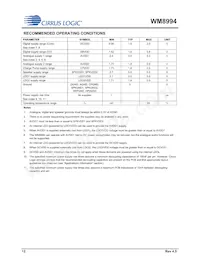 WM8994ECS/R Datasheet Page 12