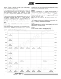 AT87F51RC-24PI Datasheet Page 4