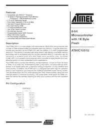 AT89C1051U-12SI數據表 封面