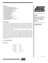 AT89C4051-12SI Datasheet Cover