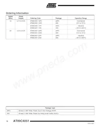 AT89C4051-12SI Datasheet Page 16