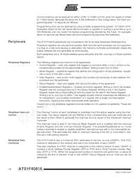 AT91F40816-33CI Datasheet Pagina 14