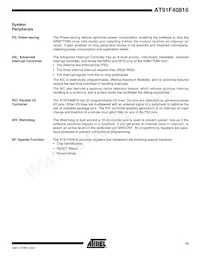 AT91F40816-33CI Datasheet Pagina 15